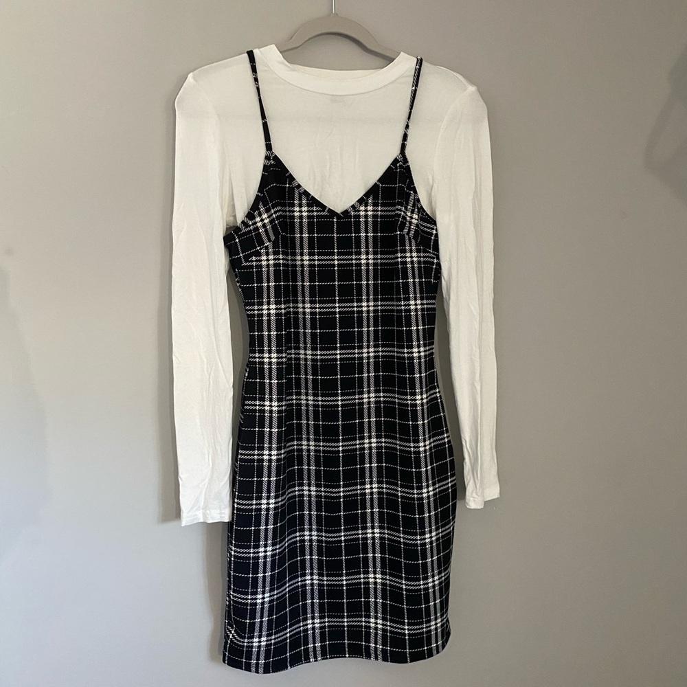SHEIN two piece outfit size medium. Includes shirt and dress